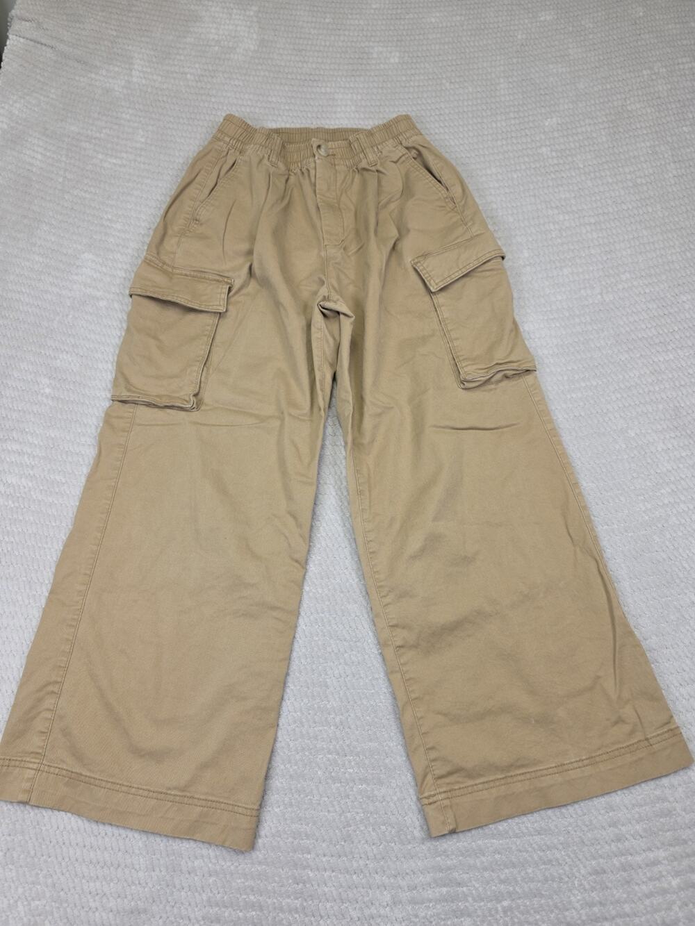 Old Navy Pants Womens Small Petite Wide Leg Cargo High Rise Comfort Waistband